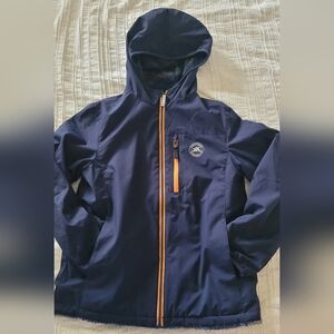 ZeroXposur Dark Blue Jacket with Bright Orange Details
